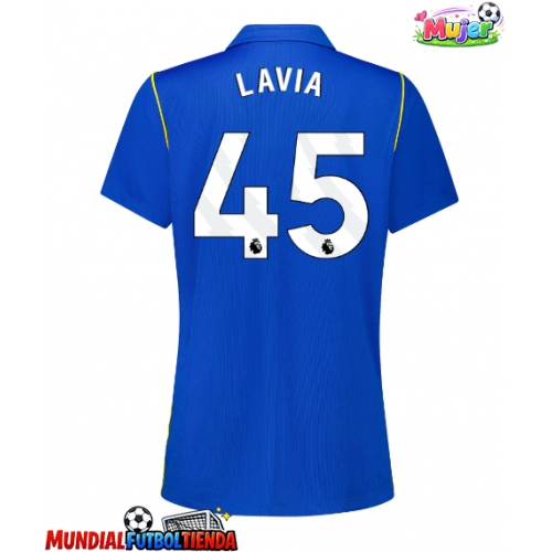 Camiseta Chelsea Romeo Lavia #45 Primera Equipación Replica 2026-27 para mujer mangas cortas
